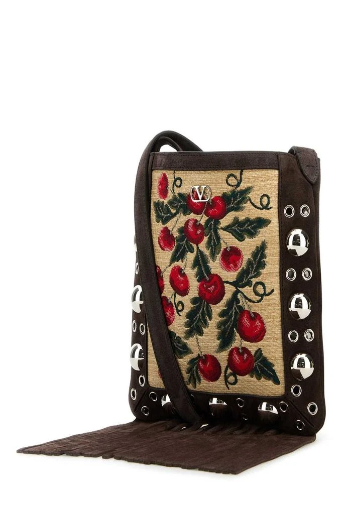 Valentino Valentino Garavani Fringed-Edge Embroidered Small Crossbody Bag 3