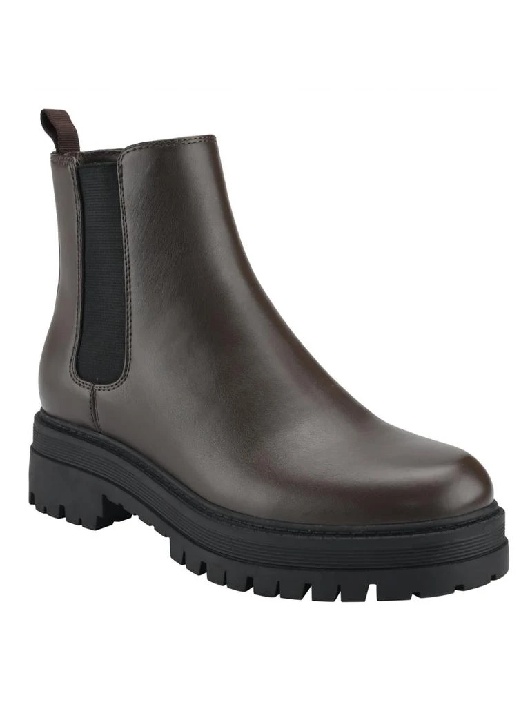 Marc Fisher Pietro Womens Faux Leather Slip-On Chelsea Boots 1
