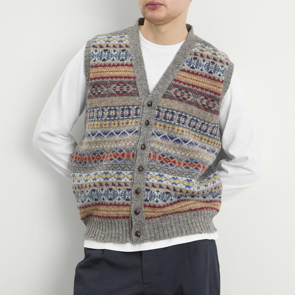 Jamieson's of Shetland Fair Isle Button Through Vest – On Sale Now