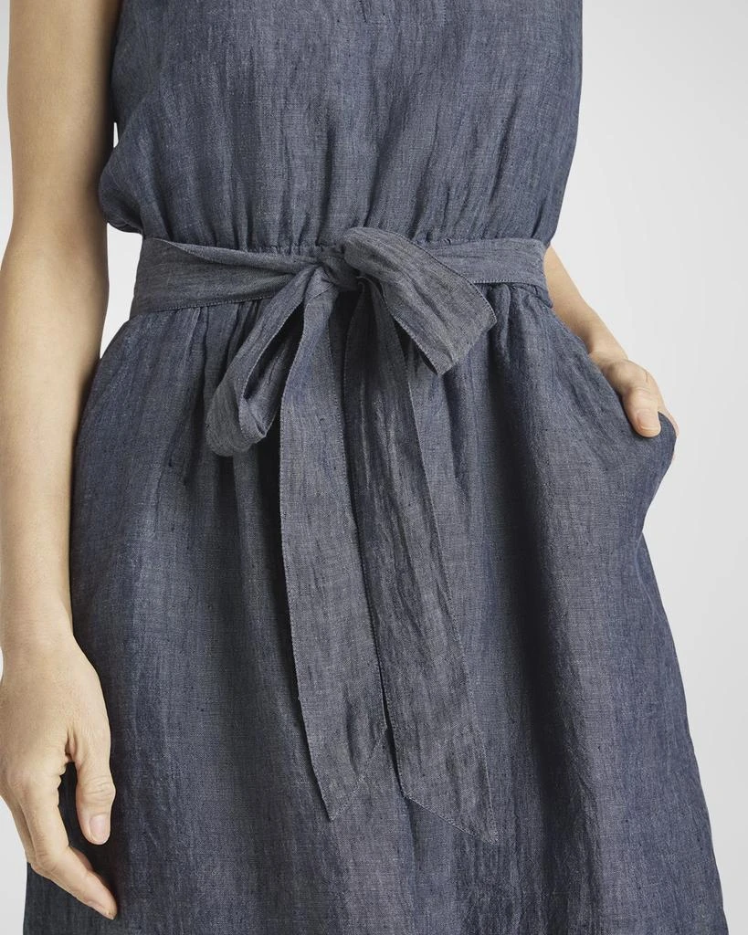 Splendid Stella Sleeveless Tie-Belt Linen Maxi Dress 3