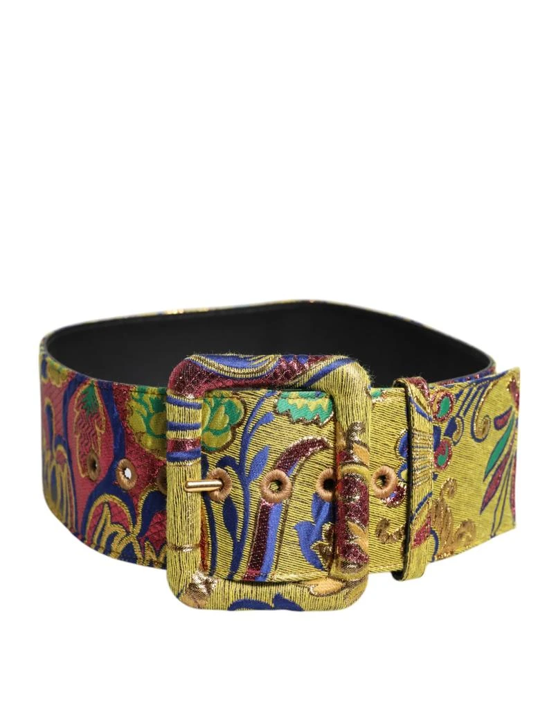 Dolce 
Gabbana Floral Jacquard Wide Waist Women
s Belt (Pre-Owned) 2