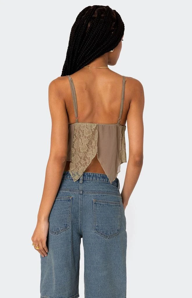 Edikted Patchwork Lacey Mesh Top 5