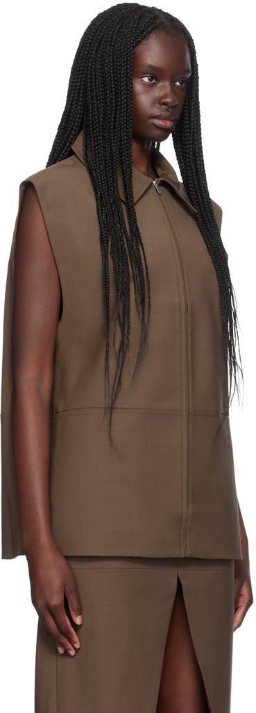 Aya Muse Brown Castor Vest