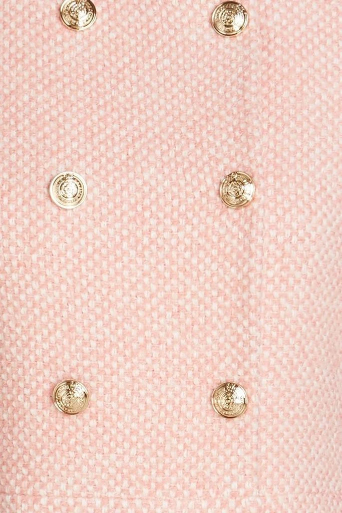 Maje Button-embellished tweed mini dress 4