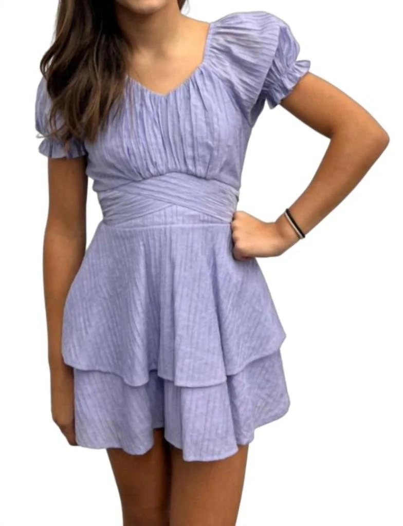 KatieJnyc Delilah Gauze Dress In Lilac