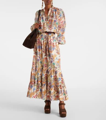 ETRO Floral embroidered suede platform sandals 3