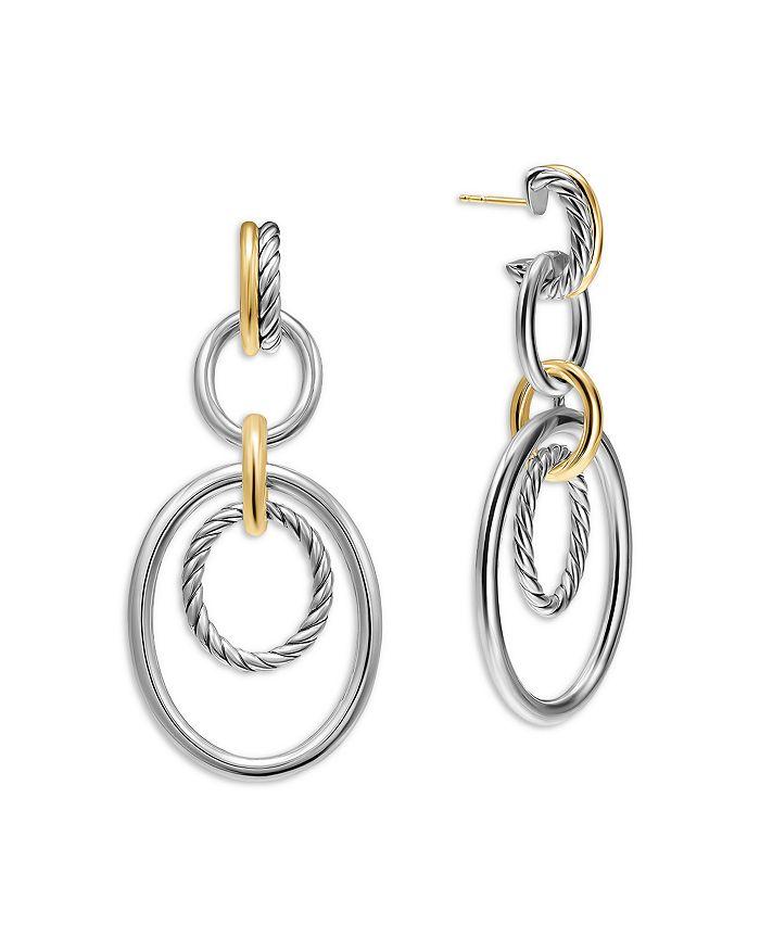 David Yurman DY Mercer® Mobile Drop Earrings in Sterling Silver with 18K Yellow Gold, 65.7mm