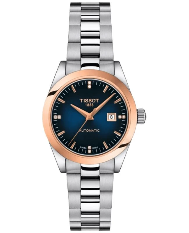 Tissot Tissot T-My Lady Automatic Blue Diamond Dial 18K Rose Gold Bezel Steel Women's Watch T930.007.41.046.00 1