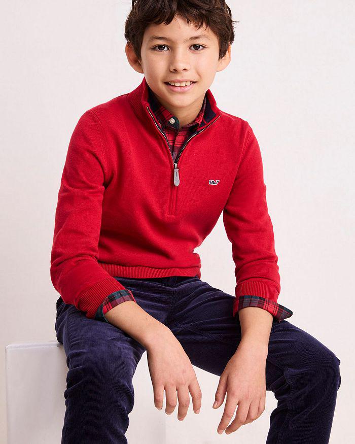 Vineyard Vines Boys' Boathouse Quarter Zip Sweater - Little Kid, Big Kid