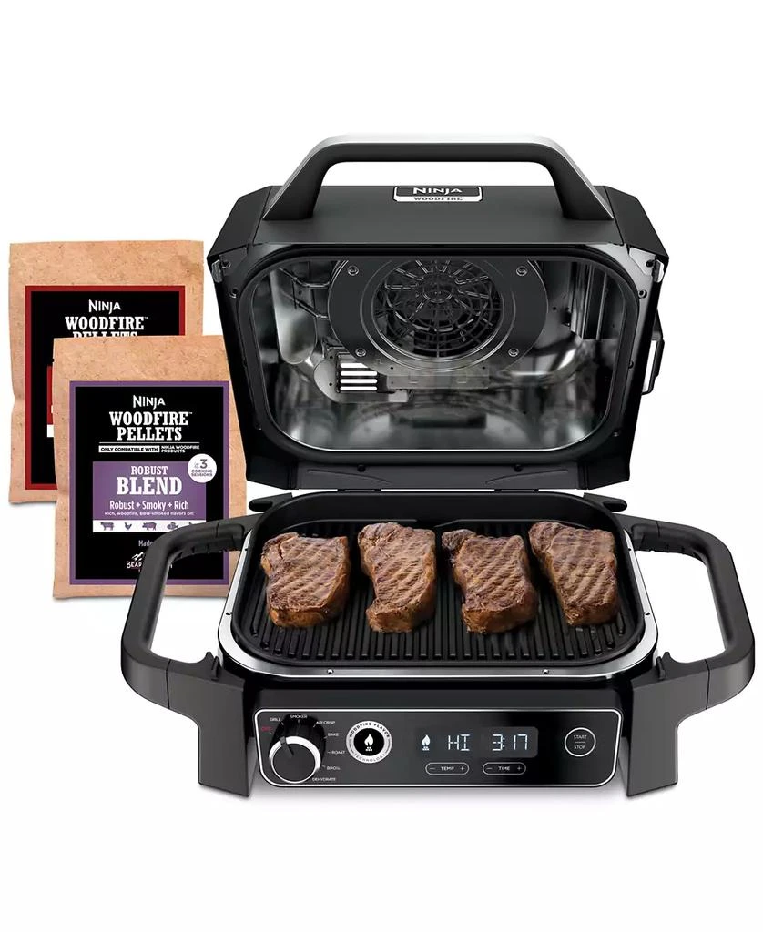 Ninja Woodfire Outdoor Grill & Smoker, 7-in-1 Master Grill, BBQ Smoker and Air Fryer with Woodfire Technology - OG701 1