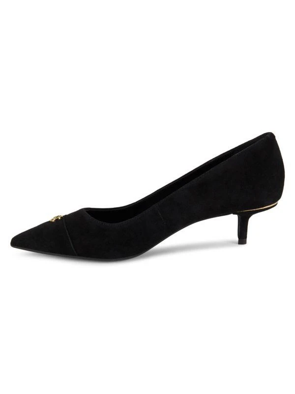 Michael Kors Davina 50MM Suede Kitten-Heel Pumps 4