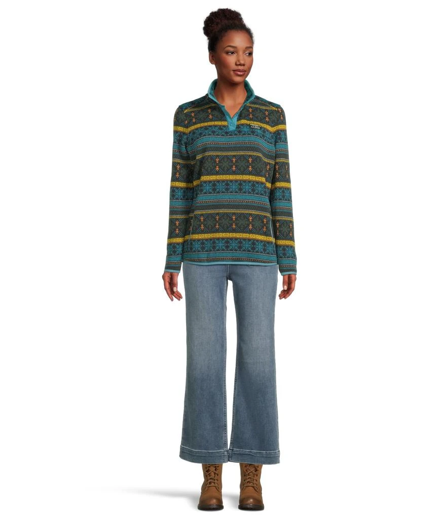 L.L.BEAN Sweater Fleece Pullover Print 5