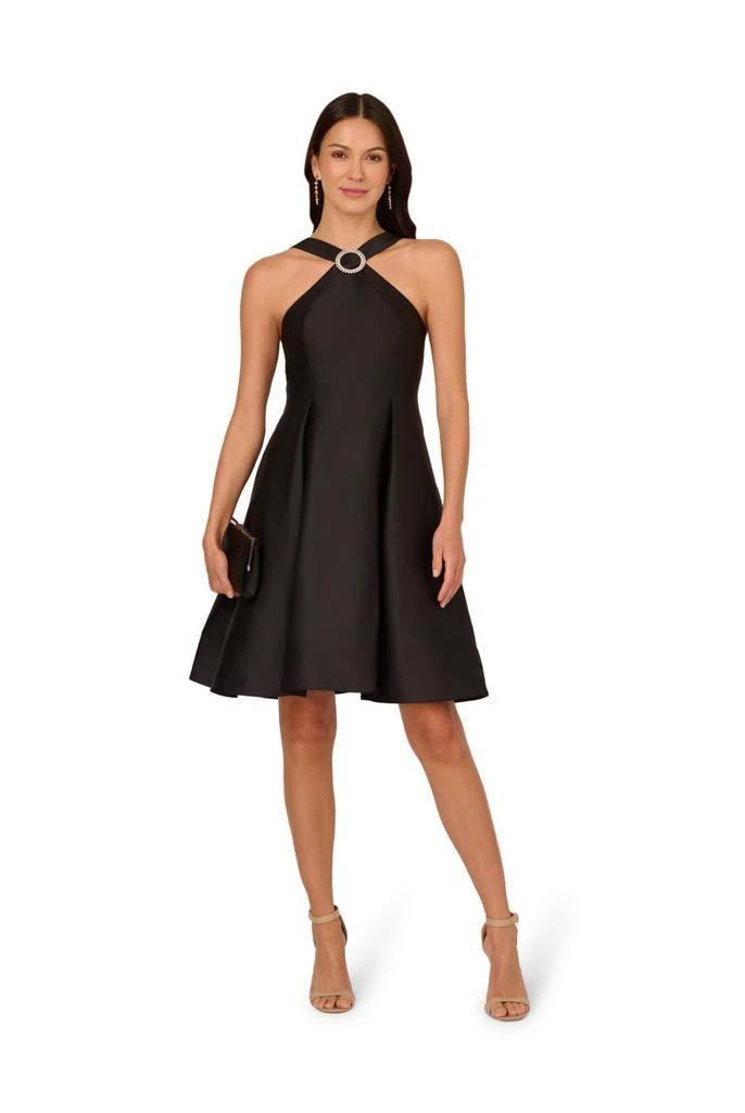 Adrianna Papell Halter mikado short dress 4