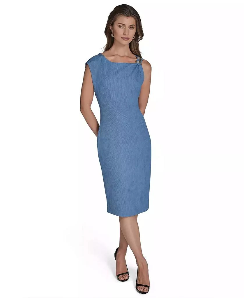 HALSTON Women
s Hardware-Trim Sheath Dress 1