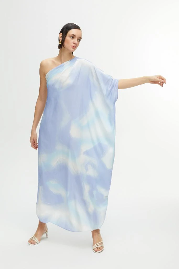 Nocturne One-Shoulder Cape Midi-Dress 2