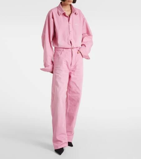 Balenciaga High-rise wide-leg jeans 7