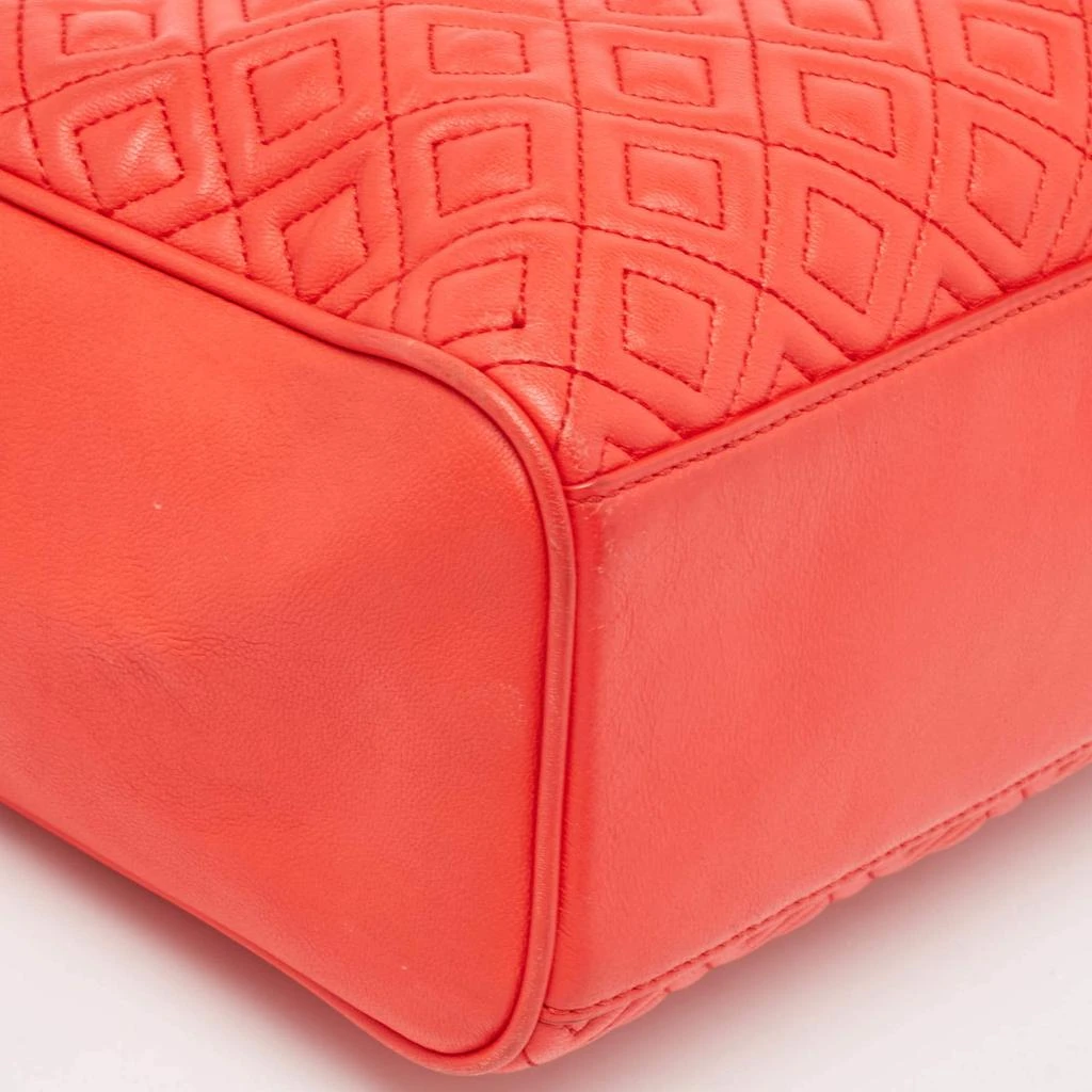 Tory Burch Tory Burch Red Quilted Leather Fleming Duffel Bag 16