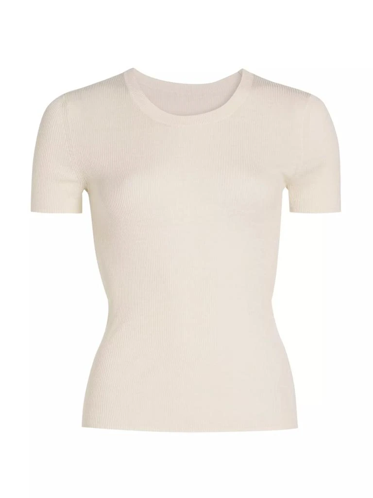Nili Lotan Araceli Silk Short-Sleeve Sweater 1