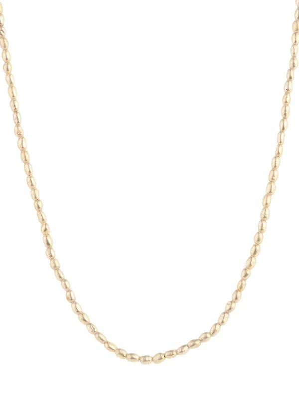 Luv AJ 14K Goldplated & 4MM Freshwater Rice Pearl String Necklace 1
