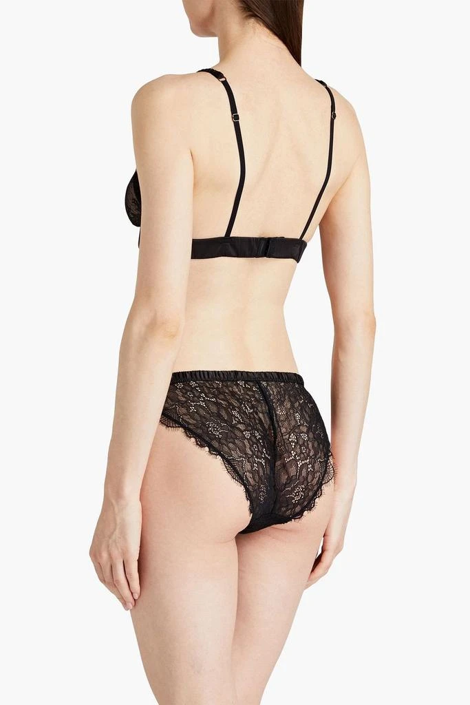 LOVE STORIES Satin-trimmed guipure lace low-rise briefs 3