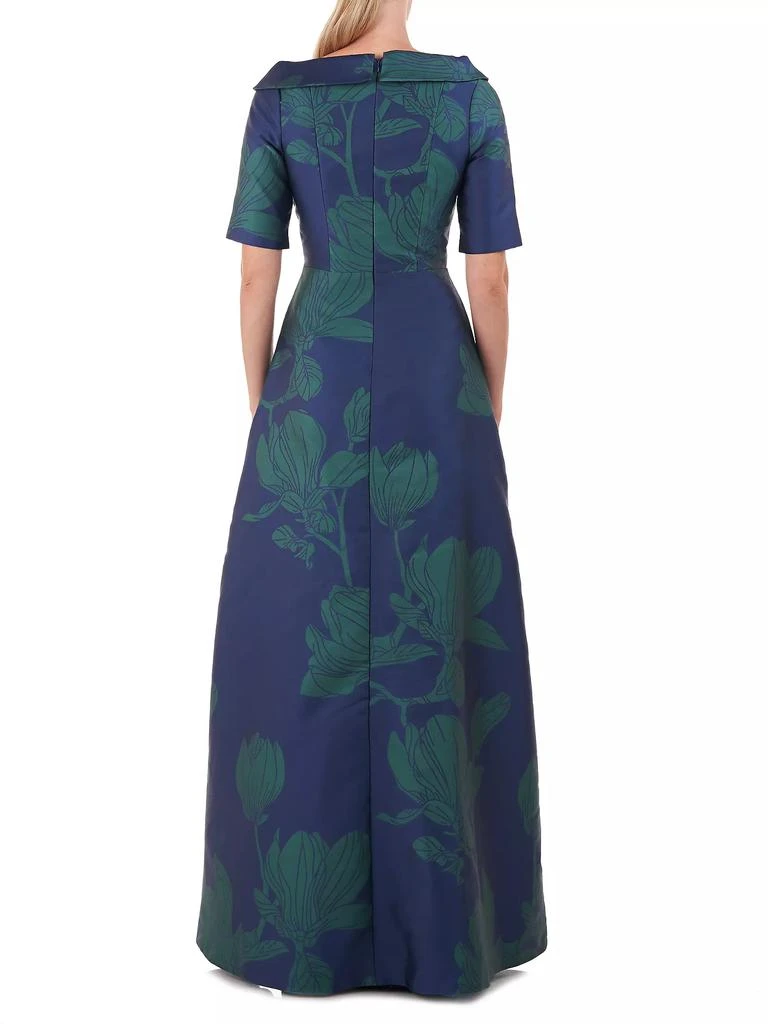 Kay Unger Coco Floral Jacquard Gown 5