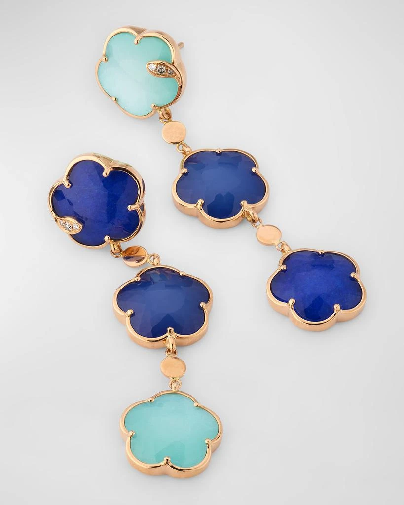 Pasquale Bruni Ton Joli 18K Rose Gold Flower Doublet Drop Earrings 3