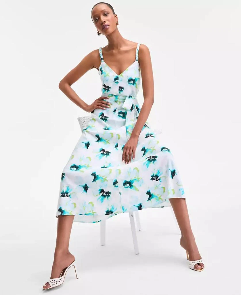 INC International Women's Printed Braided-Strap Midi Dress, Exclusively at Macy's 4