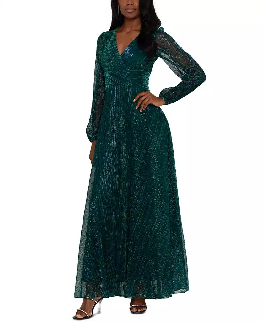 Betsy & Adam Women's Crinkle-Texture Evening Gown 1