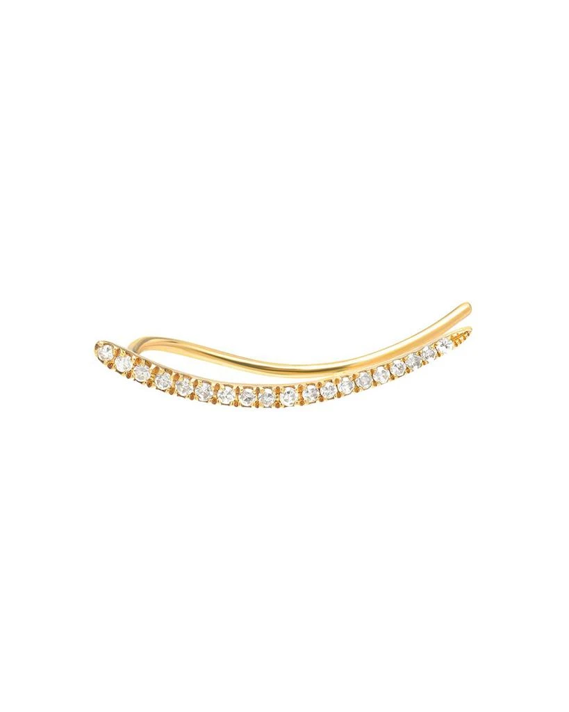 Zoe Lev 14K Yellow Gold Diamond Ear Crawler 1