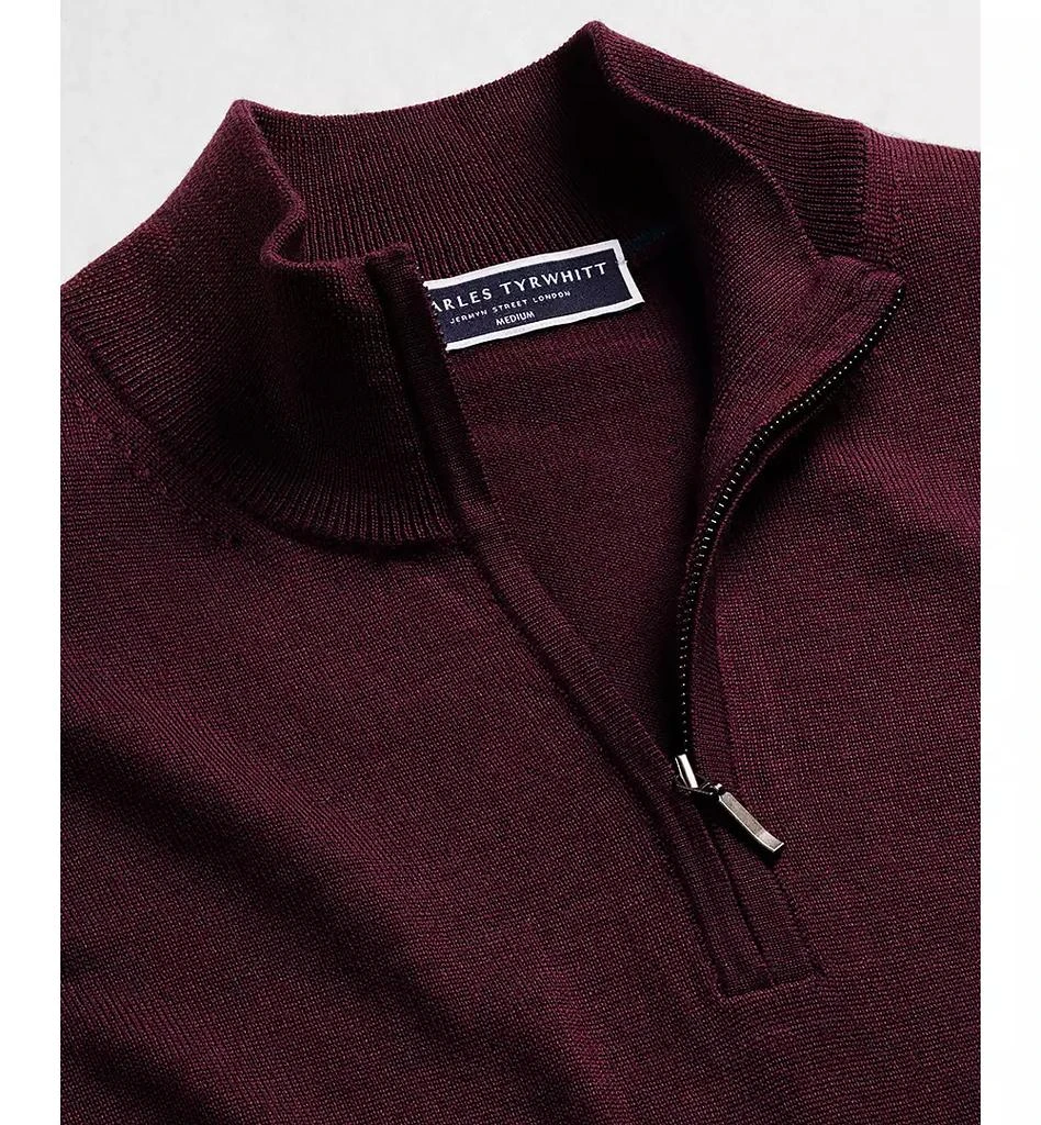 Charles Tyrwhitt Men's Long Sleeve Quarter-Zip Merino Wool Sweater 11