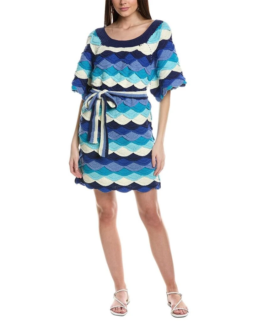 Farm Rio Waves Crochet Mini Dress 1