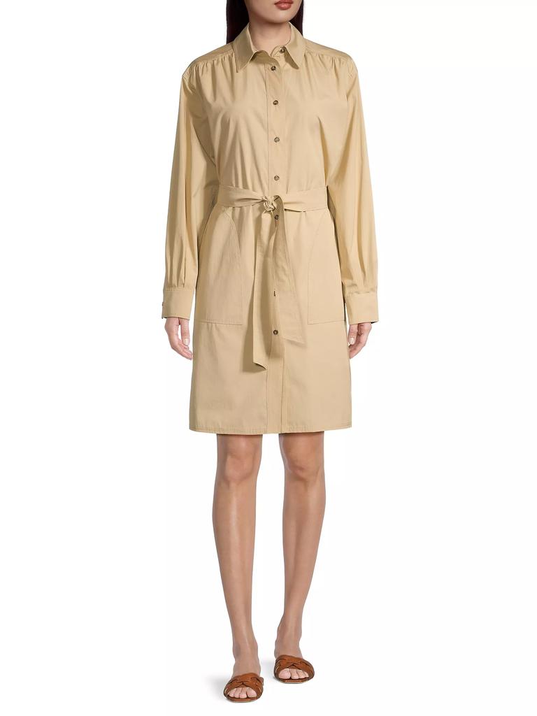 Weekend Max Mara Virgus Cotton Button-Front Mini-Shirtdress