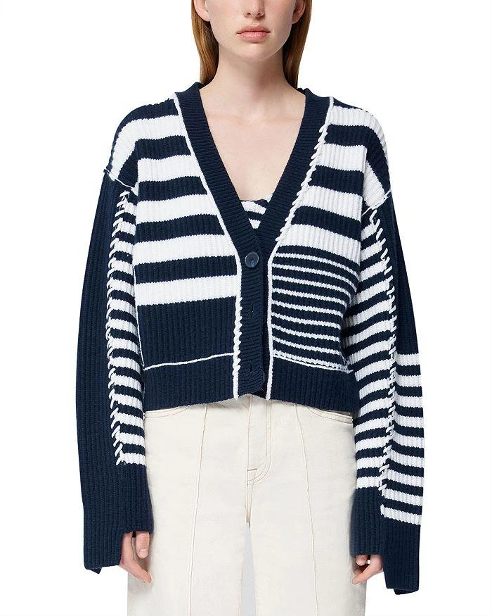 SIMKHAI Adara V Neck Cardigan Sweater 1