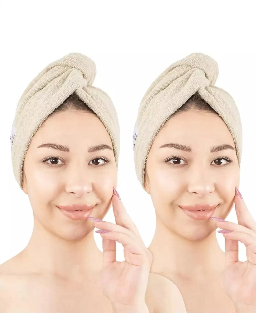 American Soft Linen 2-Pack Hair Drying Towels, 26" x 13"