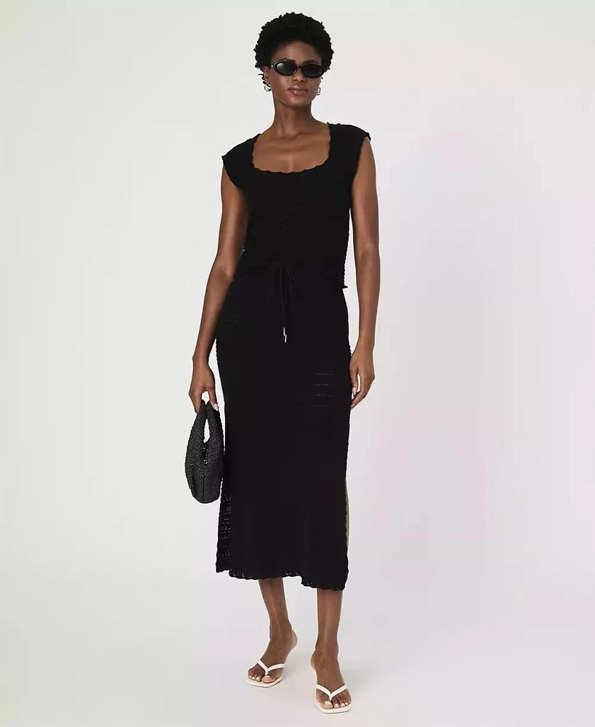 French Connection Women's Nellis Cotton Side-Slit Skirt 1