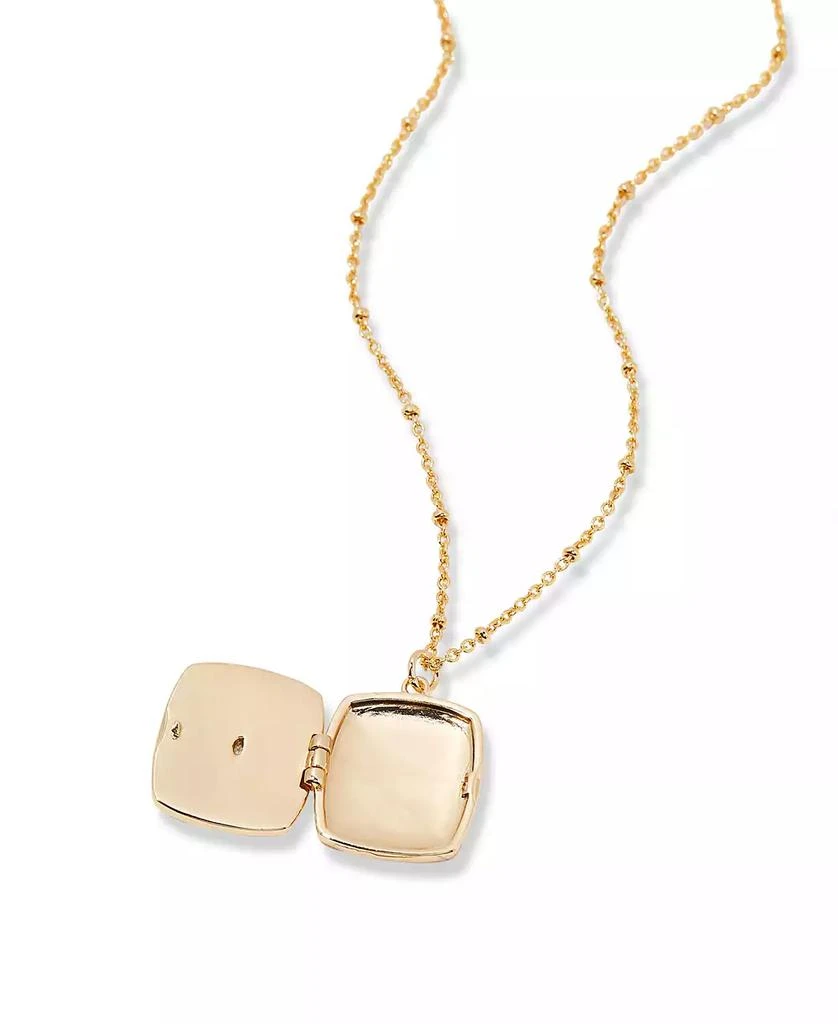 brook 
york Gold Plated Cali Cultivated Pearl Short Pendant Locket Necklace 2