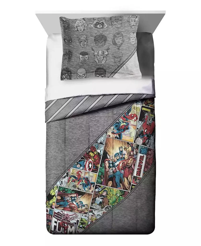 Marvel Marvel Comics 80th Anniversary Full/Queen Comforter Sham Set, 3 Pieces 2