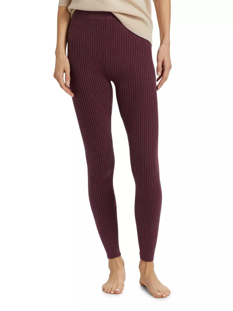 Lunya Cozy Cotton & Silk-Blend Rib-Knit Leggings 3