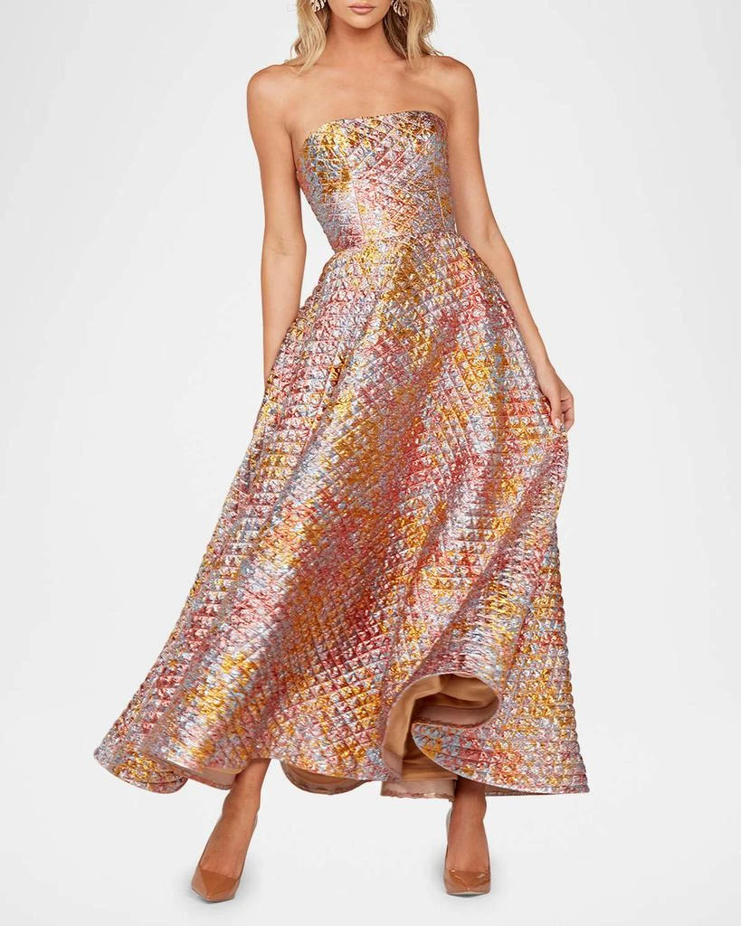 HELSI Celine Strapless Shimmer Applique Gown 1