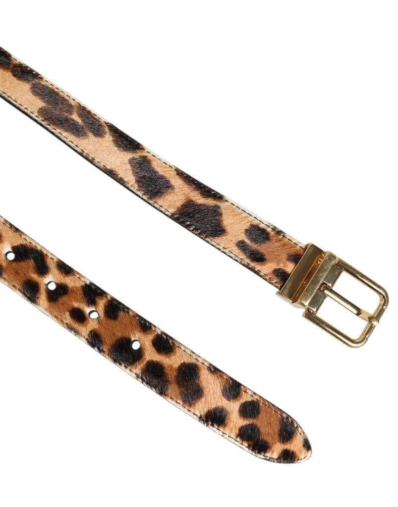 Dolce 
Gabbana Dolce 
Gabbana Brown Leather Leopard Print Metal Buckle Belt 3