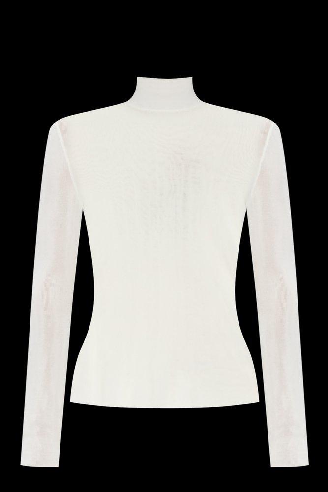 Self Portrait Self Portrait Turtleneck Semi-Sheer Top