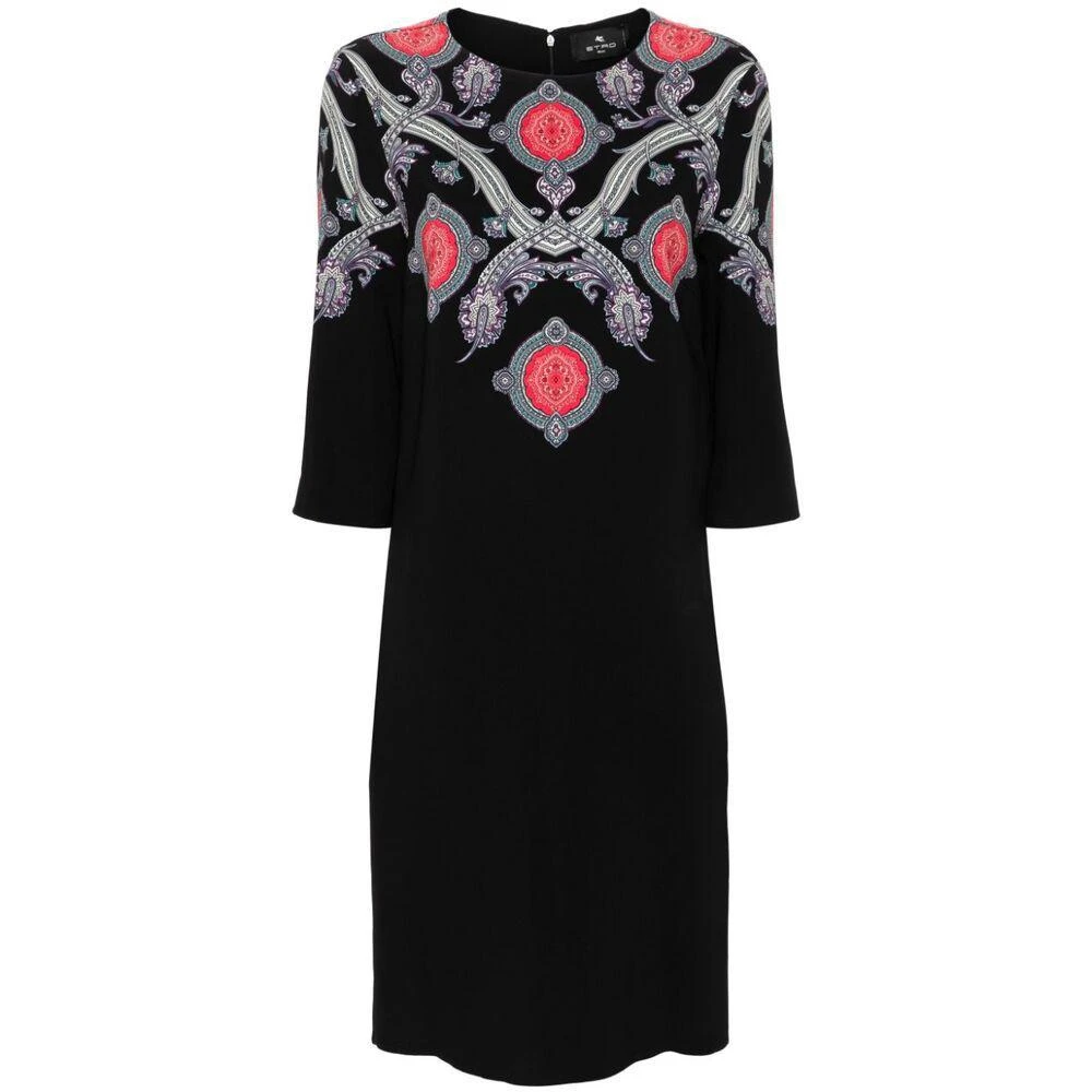 etro black dress Etro Black Lasercut Mini Dress