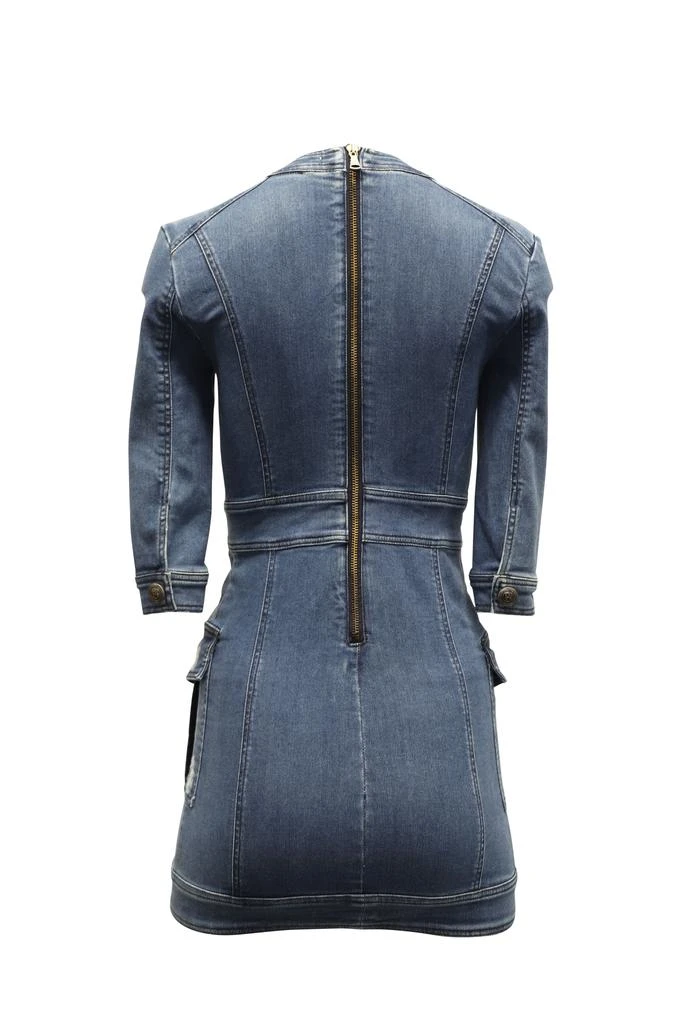 PIERRE BALMAIN Mini Dress in Blue Denim 2
