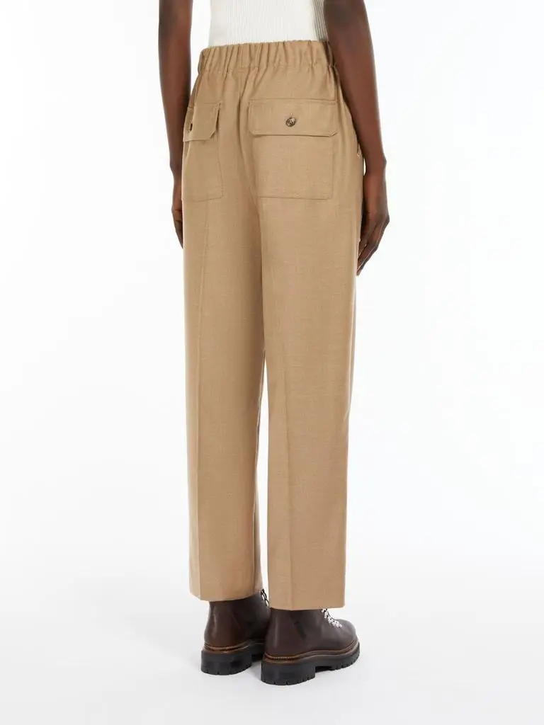 Weekend Max Mara Comfort-fit flannel trousers 3