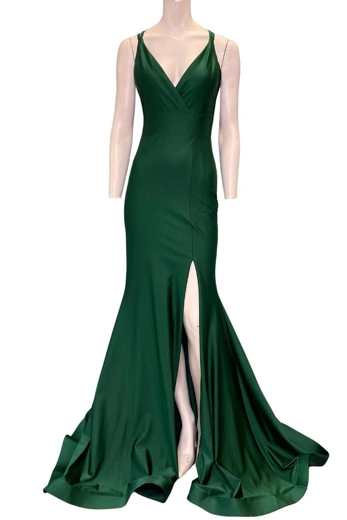 JESSICA ANGEL Evening Gown In Hunter Green 2
