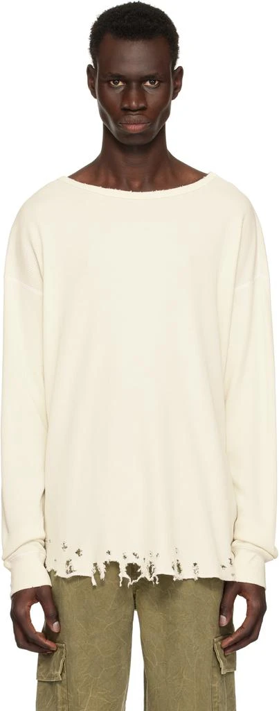 John Elliott Off-White Folsom Thermal T-shirt 1