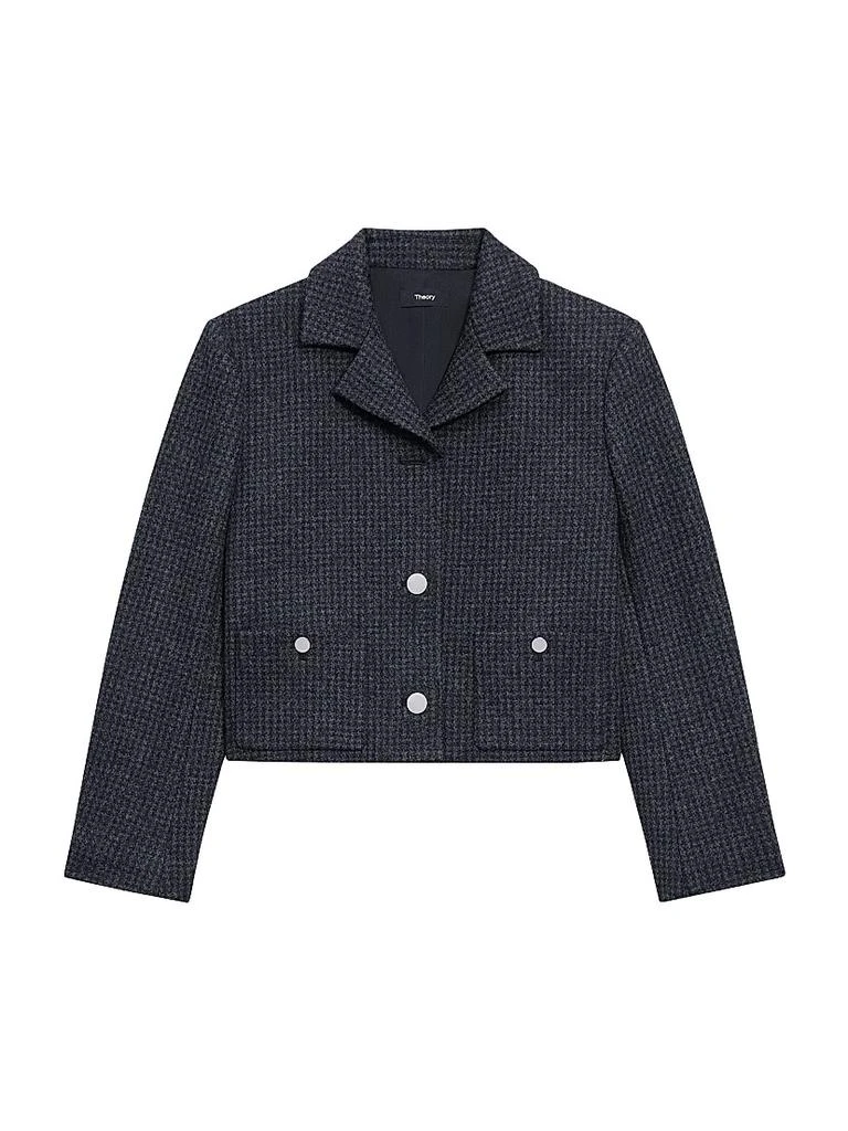 Theory Wool-Blend Boxy Crop Jacket 1
