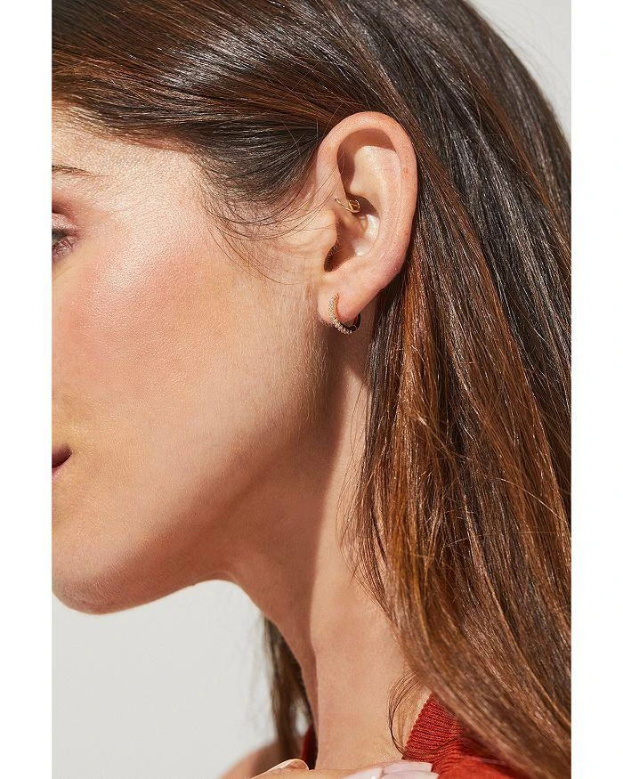 Nadri Pavé Front Huggie Hoop Earrings in 18K Gold Plated or Rhodium Plated 2