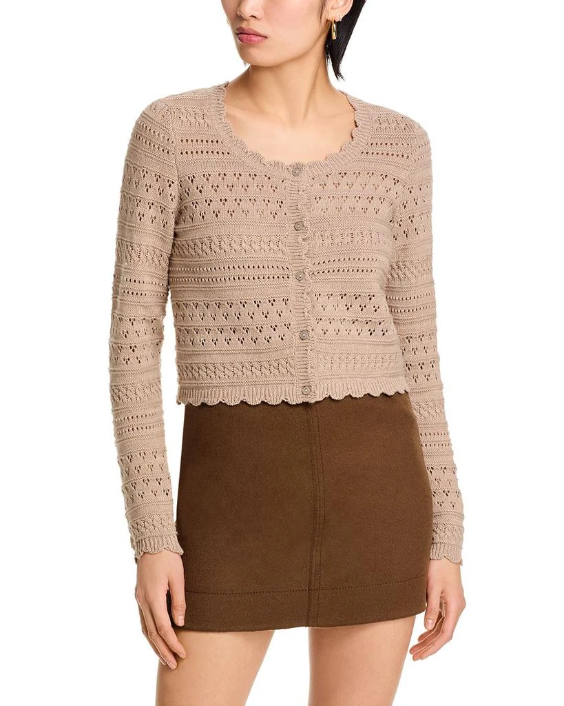 AQUA Scoop Neck Cardigan - Exclusive 1