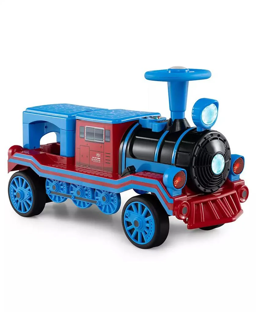 HONGGE 12V Two-Seater Ride-On Train Toy with Whistle Sound and Detachable Seat - Blue 1